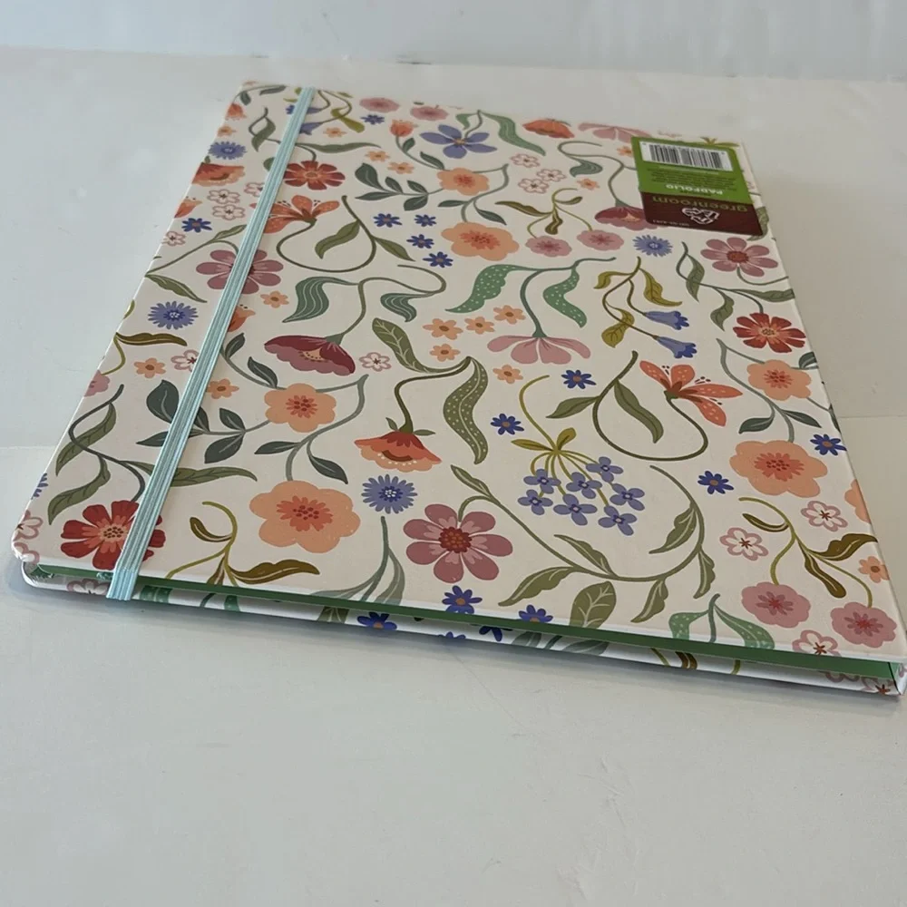 Greenroom Hardcover Floral Padfolio with Letter Size Notepad